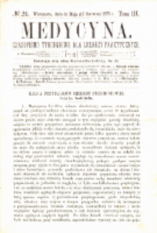 Medycyna czasopismo tygodniowe dla lekarzy praktycznych 1875 T.III nr 24