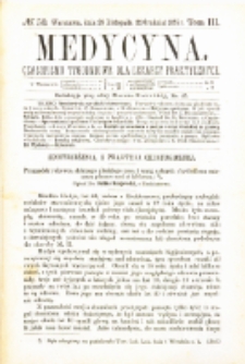 Medycyna czasopismo tygodniowe dla lekarzy praktycznych 1875 T.III nr 50
