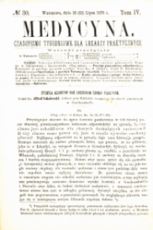 Medycyna czasopismo tygodniowe dla lekarzy praktycznych 1876 T.IV nr 30