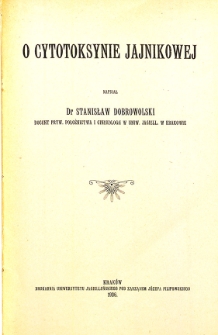 Rocznik Lekarski 1906-1909 T. I nr 1 (dodatek)