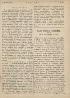 Zdrowie : miesięcznik poświęcony hygienie publicznej i prywatnej 1890 T. 6 nr 60