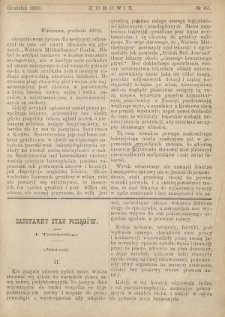 Zdrowie : miesięcznik poświęcony hygienie publicznej i prywatnej 1890 T. 6 nr 63