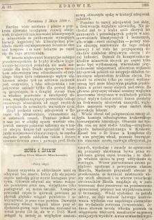 Zdrowie : miesięcznik poświęcony hygienie publicznej i prywatnej 1888 T. 4 nr 32