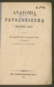 Anatomia patologiczna miąższu płuc